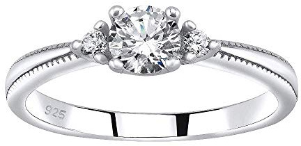 SILVEGO Verlobungsring aus 925 Sterling Silber MELAYNA mit Swarovski® Zirconia