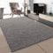 SANAT Teppich Wohnzimmer - Hellgrau Hochflor Langflor Teppiche Modern, Größe: 140x200 cm