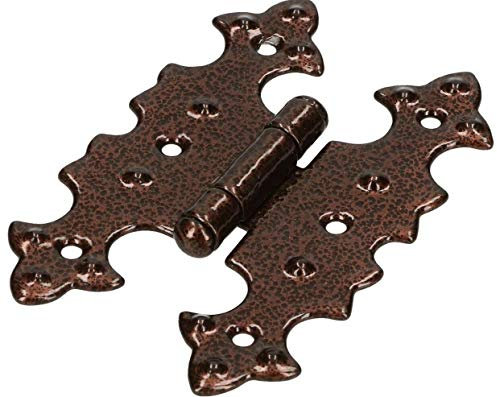 KOTARBAU® Bisagras para muebles, Bisagra de acero inoxidable, Bisagra de libro para puertas de muebles, Bisagra de doble hoja, Bisagra decorativa, marrón, Conector multiuso, Bisagra para cajas, Retro