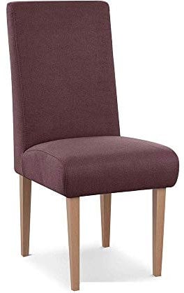 CAVADORE Esszimmerstuhl Kira / Polsterstuhl für Küche, Esszimmer oder Wohnküche / Passend zur Küchengarnitur Kira / Leichte Fleckenentfernung dank Soft Clean / 48 x 103 x 62 / Flachgewebe: Weinrot