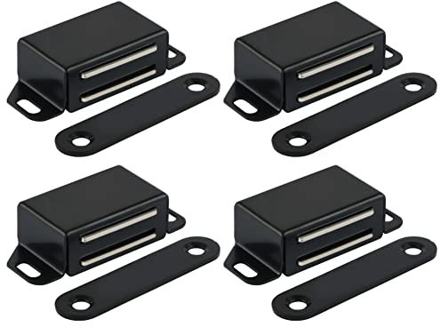Mooche 4PACK Cabinet Magnets, Magnetic Door Catch 10KG Cupboard Door Magnets, Stainless Steel Heavy Duty Cabinet Drawer Magnet Latches for Kitchen Wardrobe Closet Closure