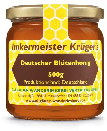 Allgäuer Wanderimkerei Deutscher Blütenhonig I regionaler Genuss I fein-aromatisch I naturbelassen & hochwertig I Gesund