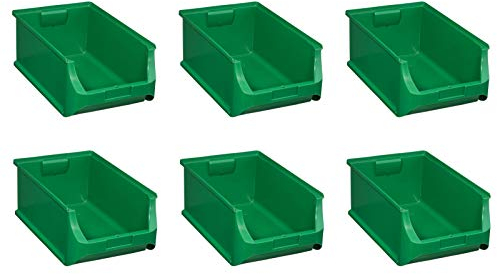6x Stapelbox Gr. 5 Grün Stapelboxen Lagerboxen Lagerkiste ProfiPlus Allit 456219