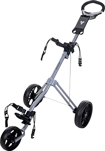Fast Fold Force Golf-Trolley mit 3 Rädern, Silber, 3 Wheel