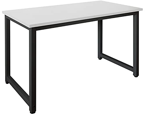 Kingpower Tisch Computertisch PC Schreibtisch Bürotisch 120 x 60 cm Auswahl, Farbe:Schwarz/Weiß