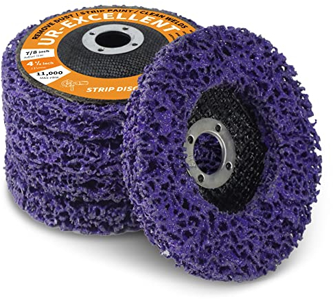 5 Pièces Disques de Nettoyage 115 mm, Dérouillant Disque Abrasif pour Meuleuse d'Angle, CSD Disque pour Métal, Pierre, Bois et Plastique
