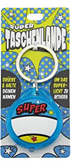 Super Taschenlampe Blanko Bau - Schluessel Anhaenger auch fuer Schulranzen - als Geschenk - individuell mit Namen und Spruch