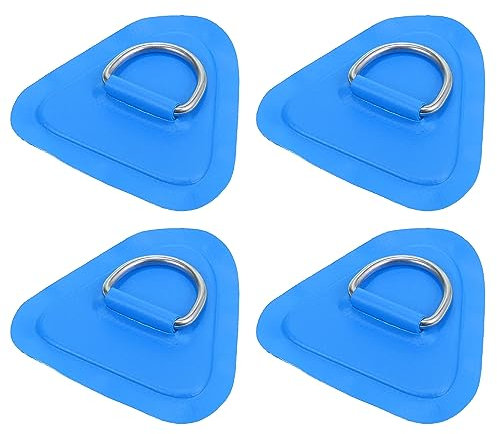 X AUTOHAUX 4 Stück D-Ring Patch PVC Edelstahl Dreieck Form blau für Kajak