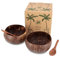 BIOZOYG Kokosnuss-Schalen 2er-Set mit Löffeln I Jumbo Bowl I 700-800ml I 100% Handarbeit I wiederverwendbar I biologisch abbaubar I Schale aus Kokosnussschale mit Kokosnussöl poliert