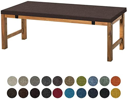 Aselbia Bankauflage Sitzkissen 90X45X5CM,Waschbare Rutschfestes Bankkissen Sitzauflage Bequeme Bankpolster für Bank, Fensterbank, Gartenmöbel, Terrasse, Drinnen,Brauner Kaffee