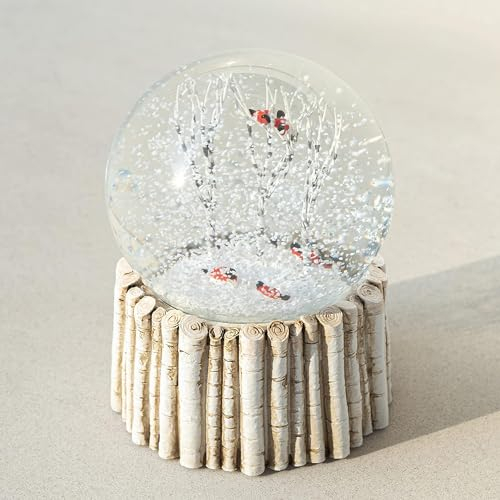 Boule à Neige Cardinale, Boule à Neige en Verre pour Adultes et Hommes, Anniversaire, 100 mm, pour la Saint-Valentin, sans Musique