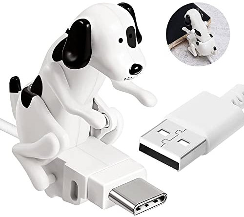 Fourmor Lustiges Hundeschnellladekabel mit Hund Ladekabel, tragbares Straßenhund Ladekabel, Hundespielzeug Smartphone USB Kabel Ladegerät, für iPhone Typ-C verschiedene Modelle Telefone.