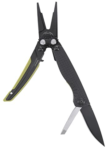SOG Aegis MT Leichtes Kompaktes Multi-Tool für den Außenbereich mit Edelstahl-Clippoint-Klinge und Zange, Schwarz/Moos