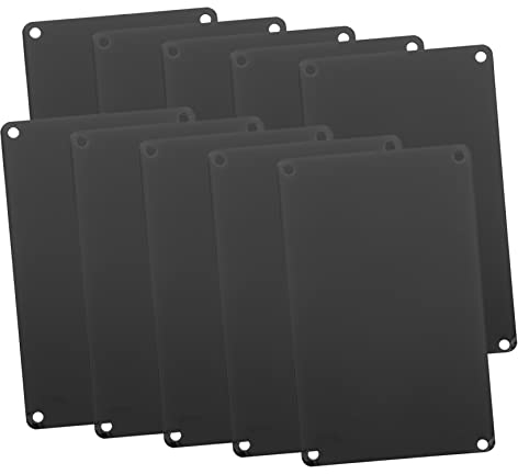 SOLUSTRE 10 Stücke Blanko Typenschild Hotel Namensschild Hotel Blanko Schild Hotel Türschild Schwarz Aluminium Namensschild Metall Gravur Türschild Metall Namensschild Aluminium Blanko