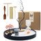 Jardin zen de bureau avec sablier rechargeable et poisson koï - Kit de jardin miniature japonais avec sable, râteau et accessoires - Décoration de bureau anti-stress pour la maison et le bureau