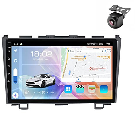 Android 12 Radio para Honda CR-V 3 RE CRV 2006-2007 2011 2 DIN de Coche NAVEGACIÓN con Pantalla Táctil 9 Pulgadas Reproductor Multimedia autoradio Estéreo Carplay Android Auto (M200S 8core 2+32G)