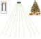 BeauFIvv Christbaumbeleuchtung, Lichterkette Weihnachtsbaum mit 200er LED Überwurf Lichterkette, 2M Weihnachtsbaum Lichterkette mit Acht Modelle für Innen Außen (Warmweiß)