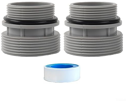 DAZZLEEX Kit de conversión de Manguera de Piscina de 40 mm a 1 1/2 Pulgadas, adaptadores y Juntas tóricas para Intex y para Coleman sobre el Suelo, Paquete de 2
