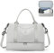 Reisetasche Damen 40x20x25 Ryanair Handgepäck Tasche Sporttasche Weekender Bag Schwimmtasche Wasserdicht Travel Duffle Bag Fitnesstasche Trainingstasche Krankenhaustasche mit Schuhfach,F15-Hellgrau