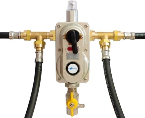 Four Pack Automatic Changeover Kit LPG Continental RF6030 4 Bottle Four Gas Cylinder LPG LP Propane Automatic Change-Over Kit with Over Pressure Shut Off Feature