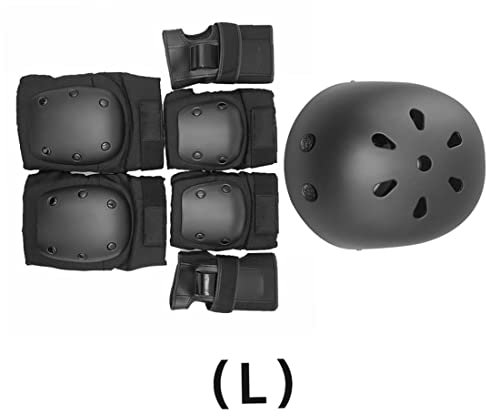 Rodilleras Para Scooter Para Adultos Rodilleras Y Coderas Equipo Protector Patinaje Deportivo Protección De Seguridad Rodillera Codo Conjunto De Protección Para Niños Adolescentes Adultos 7 Piezas L
