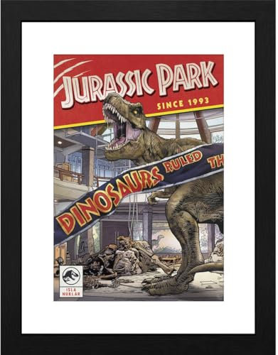 GB eye - Jurassic Park Comics Gerahmter Kunstdruck (30 x 40 cm)
