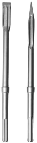 YOSIGHT 2er Set SDS-Max Schaft Rotationshammer Meißel - 1 Spitzmeißel & 1 Flachmeißel mit 40,6 cm langem Schaft - Hartmetallwerkzeuge für Beton, Ziegel, Stein, Mauerwerk, mit Aufbewahrungskoffer