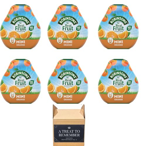 Robinsons Mini Squash No Added Sugar Low Calorie 6x66ml, Orange