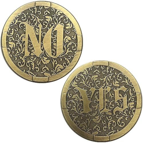 Wudaizhi Pièce de défi Oui ou Non, pièce de décision à Double Face, pièce de Souvenir Vintage, pièce de Collection commémorative.