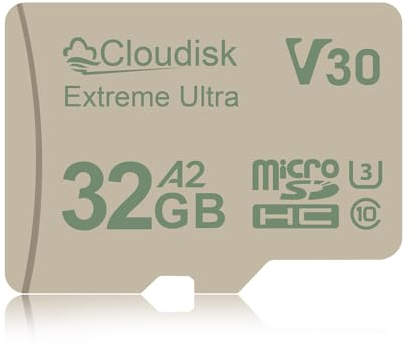 Cloudisk Micro SD Card - Extreme Ultra V30 U3 C10 A1 High-Speed Memory Card for Smartphones, Cameras, Drones, and More (32GB)