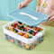 MueJah Storage Organizer for Lego, Storage Bin Transparent Building Bricks Puzzle Craft Plastic Container Organizing Sorter, Green