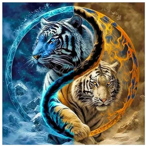 Diamond Painting Peinture Diamant Adulte DIY Tigre Peinture Broderie Diamant Painting Kit Complet Pour Décoration Murale 30x30cm