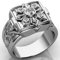 Hasdnker Bagues Bague Bijoux Femme Hommes Bague Unique en Forme De Croix avec Capuchon Ouvert Et Médaillon, Petit Motif Secret, pour Homme, Fiançailles, Mariage, Fête, Bijoux Tendance, 7 Argent