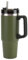 Home Universal® 890ML - Taza de Viaje con Tapa y Pajita para Coche | Taza Térmica de Café con Aislamiento de Doble Pared | Acero Inoxidable (Verde Militar)