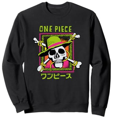 Chapeau de paille One Piece Skull & Crossbones Logo Pirates Kanji Sweatshirt