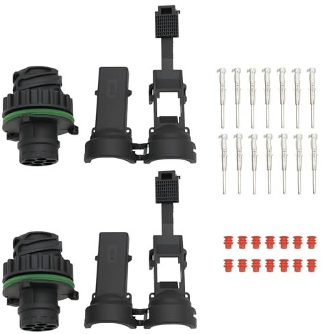 OTOTEC Lot de 2 Connecteurs Mâles de Feu Arrière de Voiture à 6/7 Broches Kit de Réparation de Prise de Feu Arrière à Verrouillage par Rotation Compatible avec Fiat Et Ducato