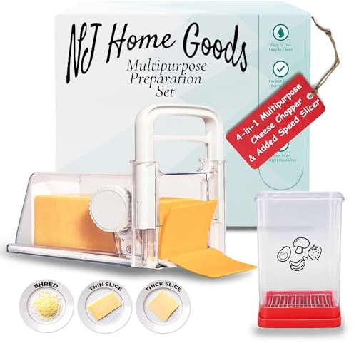Cheese Grater, Small Vegetable Chopper Included, Alternative Non Mandoline Vegetable Chopper Kitchen Gadget; 4-in-1 Multi-Function Grater Slicer Butter Fruit Vegetable, Storage Box,