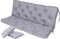 TexDeko® Bankauflage mit Rückenlehne für Hollywoodschaukel 140 x 50 x 56cm Gartenschaukelkissen gemütliche Sitzauflage Gartenbankauflage Polsterauflage wasserabweisend UV-beständig (Hell-Grau)