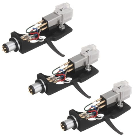 Remingtape 3X Stylus mit Plattenspieler-Headshell 4-Polige Kontakte für Phonograph Turntable Gramophone LP Vinyl Needle