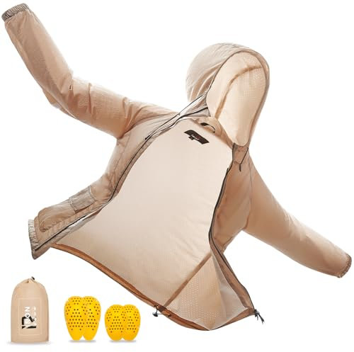 RIDEIRON Chaqueta de Moto Hombre Verano UPF30+ con Protecciones CE – Chaqueta Ligera Anti-UV Transpirable para Motocicleta y Bicicleta