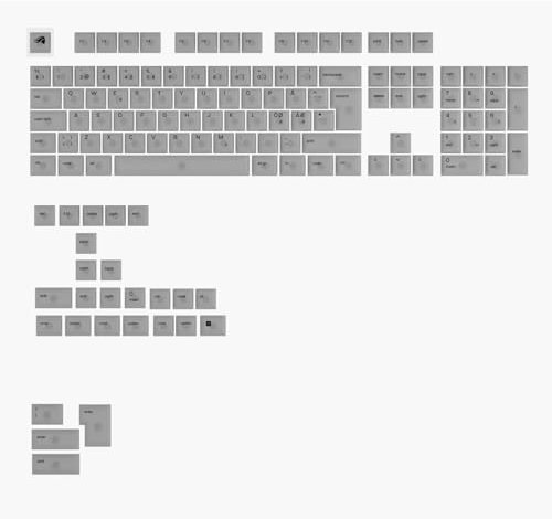Glorious Gaming - Touches Polychroma RGB, Design translucide, pour claviers mécaniques Custom formats 100, 75, 65 et 60%, ANSI, ISO, Compatible Windows/macOS, Disposition Nordique QWERTY