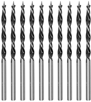 10 Piece Bits,3mm wood bits/Wood Drill Bits,Cutting Edge, Professional Carbon Steel Bits, Clean and Efficient Drilling(SIZE:10)