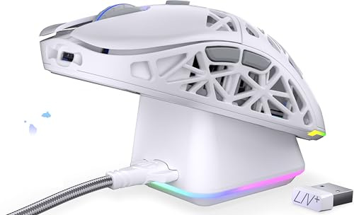 ENDORFY LIV Wireless Onyx White, weiß gaming maus, maus kabellos, Ultraleichtes Design (69 g), Maximal 12.000 DPI, PixArt PAW3311, Kailh GM 4.0, 2.4GHz, BT, USB-A, ARGB-Hintergrundbeleuchtung, EY6A019