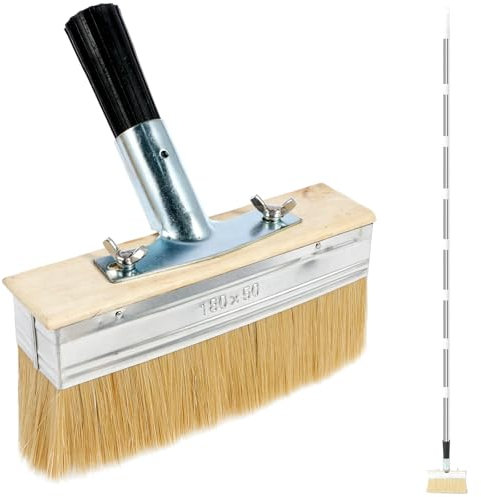 6.9 Decking Paint Brush Deck Stain Applicator with 67inch Long Handle for Woodstain, Oil, Decking Paints Stains, Deck Coatings, Fence Wall Furniture (170x17.5cm)