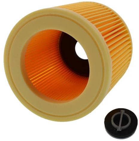 Filtre à cartouche avec support en acier compatible avec aspirateurs Karcher WD Series WD2 WD3 WD3P A2004 MV2 MV3 Wet & Dry - Remplacement pour 64145520