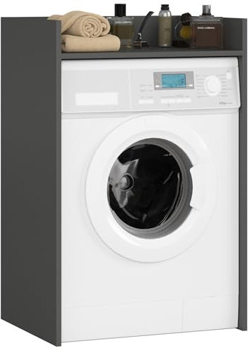 AKORD Armadietto per lavatrice 64 CM, 64 x 50 x 98 cm, er Lavatrice e Asciugatrice, Mobile da bagno, Grigio Grafite