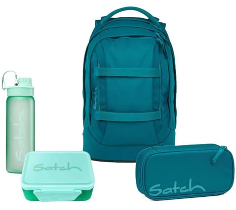 Satch Pack Schulrucksack Set 4tlg. inkl. Lunchset (Deep Petrol)