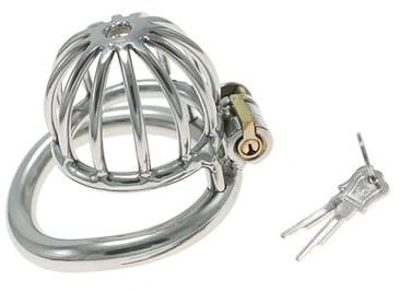 DFsucces Hollow Out Metal Penis Cage,Locked Penis,50mm | Stainless Steel Short Chastity Lock, Male Chastity Device,to Prevent Erection Bondage Breathable, for Men Sex Toys Adult Game