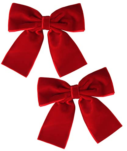 Mollettine Capelli Velluto Donna, Fiocco per Capelli Natale, Fermagli per Capelli con Fiocco, Accessori Moda per Ragazze Donne, Accessori Capelli per Natale Matrimonio Compleanno (A)