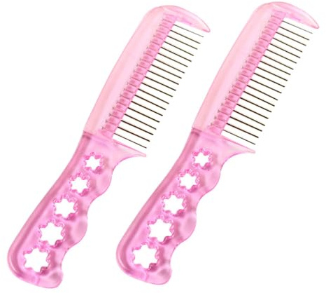 VINTORKY Anti-static Wig and Doll Hair Brush Set with Comfortable Grip, Sturdy Plastic and Steel Material, Suitable for Personal Use and Barber Shops, for Kids and Synthetic Hair Styling